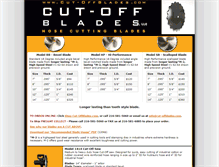 Tablet Screenshot of cut-offblades.com